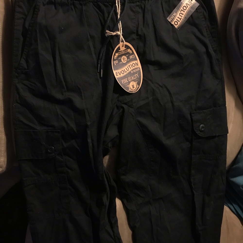 Brand New With Tag Evolution In Design Fine Quality Black Pants Size XL